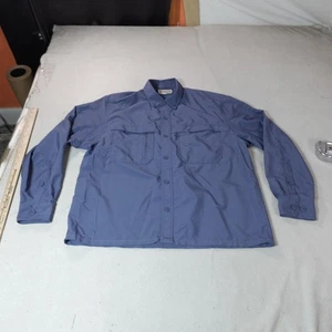 Camisa Duluth Trading Co Para Hombres Grande Azul CoolPlus Ventilada Exterior Pesca Senderismo - Imagen 1 de 9