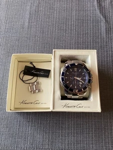 Kenneth Cole Blue Chronograph Watch Men Water Resistant 50M Model #KC9251 - Picture 1 of 6