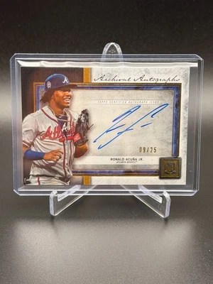 RONALD ACUNA JR 2020 Topps Museum Collection Archival Auto Gold /25 Braves - Image 1 of 2