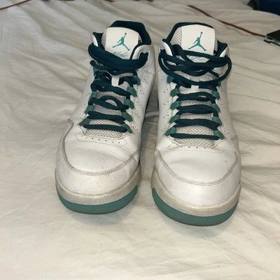 Мужские баскетбольные кроссовки Jordan Flight белые бирюзовые ретро 705155 127 размер 11,5 - Изображение 1 из 4