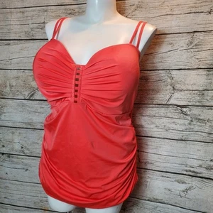 Swim by Cacique Balconette Red Tankini Size 44H - Picture 1 of 7