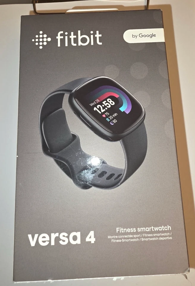 Fitbit Versa 4 Fitness Smartwatch Graphite & Black FB523BKBKUS