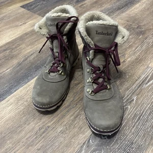 Timberland Heritage stivali da esterno impermeabili in pelle grigia da donna taglia US 8,5 - Foto 1 di 14