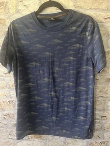 Mens Paul Smith UFO Spaceship Design T Shirt Tee Top Size Small Blue - Picture 1 of 4
