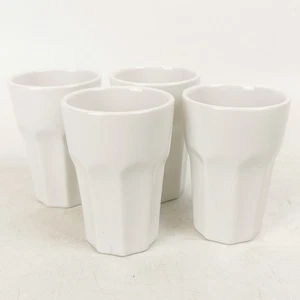 4 x IKEA POKAL Small Tumblers White 12289 Latte Shot Liqueur Glass Cups Ceramic - Picture 1 of 6
