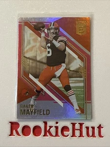 Baker Mayfield PINK HOLOFOIL 2021 Panini Donruss Elite #71 Cleveland Browns SP - Foto 1 di 2