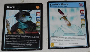 Neopets TCG Kanrik & Kanrik's Blade Set Hannah & the Ice Caves Rare! - Picture 1 of 2