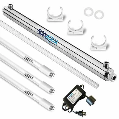 Ultraviolet Light Water Purifier Whole House  Sterilizer 55W 12GPM 2 Extra Bulbs - Image 1 of 4
