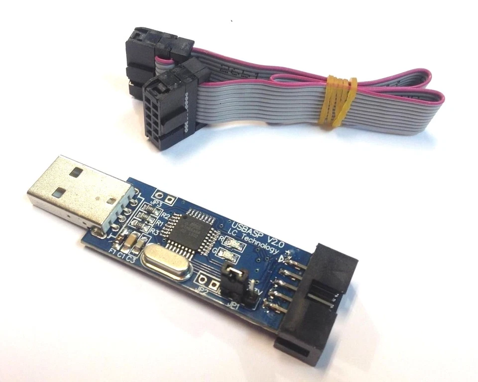 Adaptador USB USBasp ISP Programador con Cable para ATMega8 AVRDude Atmel AVR - Imagen 1 de 1