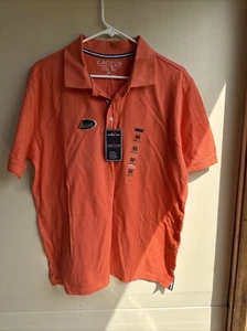 Cactus Performance Shirt Men’s Medium Orange Polo 100% Premium Cotton - Picture 1 of 3