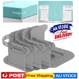 4PCS Bed Sheet Holders w/ Lock Strips Heavy-Duty Corner Straps Non-Slip Grippers - Picture 1 of 15