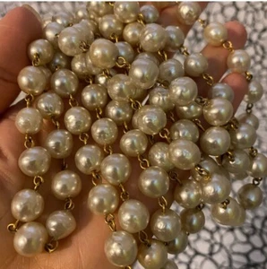 chanel pearl long necklace - Picture 1 of 9