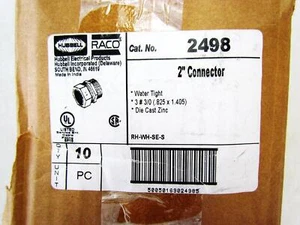 Hubbell Raco 2498 Serviceeingang 2 Zoll SEU Kabel flüssigkeitsdichte Steckverbinderbox 10x - Bild 1 von 7