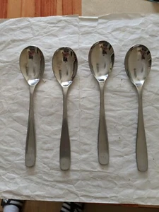 4 International Stainless Soup 7 1/4 Spoon Korea Flatware - Picture 1 of 3