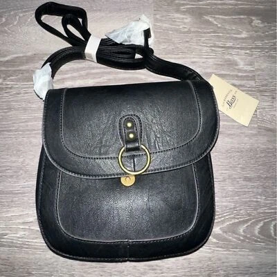 Bass & CO. Woman's Black Leather Purse cross body Shoulder Bag - Image 1 of 3
