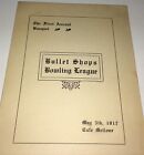 Rare Antique American Bullet Shop,  Ammunition Manufacturers Bowling League! WWI