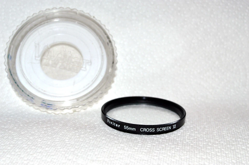 Vivitar 55 mm Cross Screen VI Screw-In Filter with Case Made in Japan (N-50) - Image 1 of 1