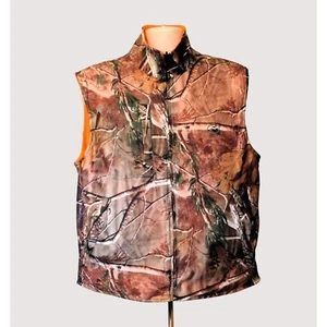 RedHead Realtree Reversible Hunting Vest M Brown Camo Orange Sleeveless Pockets - Picture 1 of 10