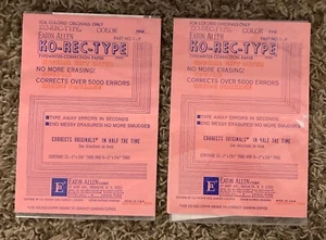 Vintage Papier Ko-Rec-Typ Schreibmaschine Korrektur Papierfehler Radierer! Menge: 2 Pkg - Bild 1 von 2
