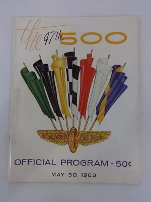 1963 Indianapolis 500 Program Parnelli Jones Watson/Offy Chrysler 300 Sam Hanks - Image 1 of 4