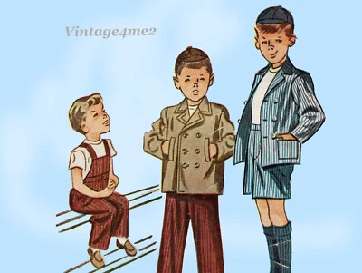 1940s Vintage Simplicity Sewing Pattern 1185 Uncut Toddler Boys Coat Size 6 - Image 1 of 4