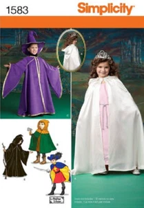 B222 SIMPLICITY 1583: CHILD'S CAPES, TABARD & HATS SIZE 3-8 SEWING PATTERN - Picture 1 of 3