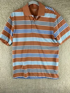 Falls Creek Golf Poloshirt Herren Größe M orange blau weiß gestreift - Bild 1 von 10