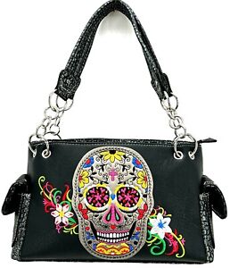 Crossbody Bag Mexico Skulls Crazy Party Womens Casual Phone Pouch Round Shoulder Bag 