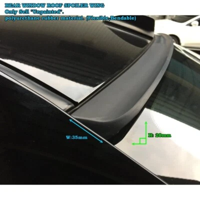 Alerón de techo de ventana trasera negro plano 164S para Chrysler 200 2015~2017 sedán Foto 1 de 4