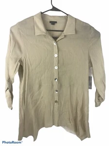 NWT New Directions Womens Large Long Sleeve Button Up Blouse - Picture 1 of 5