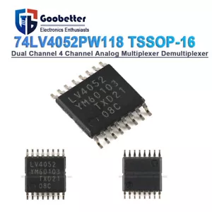 74LV4052PW, 118 TSSOP-16 Dual Channel 4 Channel Analog Multiplexer Demultiplexer - Bild 1 von 8