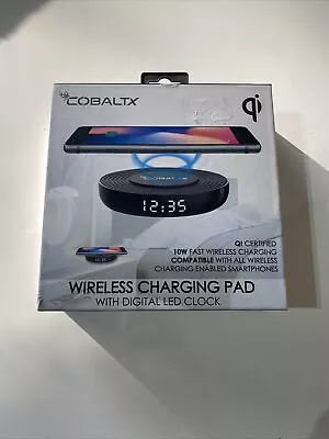 Cobaltx Universal Qi Wireless Charging Pad with Digital LED Clock NEW (B10) - Image 1 of 4