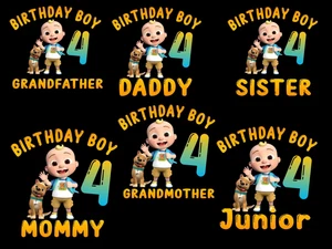 Cocomelon Custom Birthday T-Shirt for Kids Cocomelon Cody  Birthday  Family - Picture 1 of 7