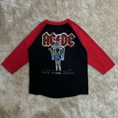 Camisa de concierto vintage 1983 AC/DC Flick Of The Switch Tour mediana Foto 1 de 4