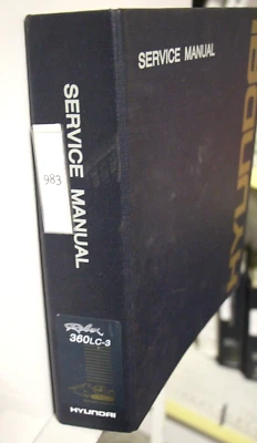 HYUNDAI SERVICE MANUAL EXCAVATOR ROBEX 360LC-3 PART# 91EH-30050 - Image 1 of 3