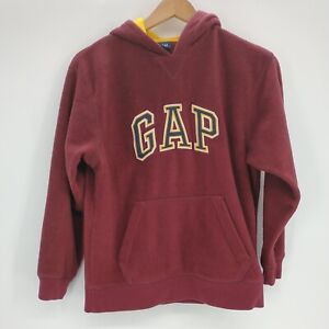 Gap Boys Fleece Hoodie Sweatshirt Red With Front Pocket Sz 12 Youth