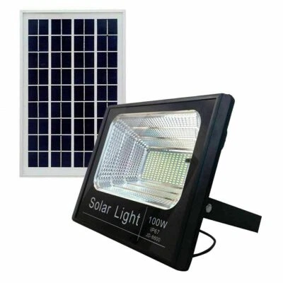 FOYU FARO LED 100W SOLARE SMD CON PANNELLO CREPUSCOLARE CON TELECOMANDO