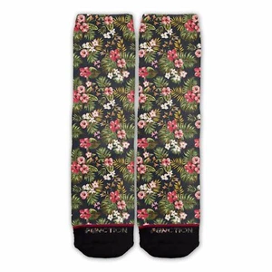 Funktion - blaue modische Socken mit Blumenmuster - Bild 1 von 4