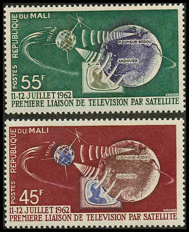 Juego de estampillas conmemorativas Telstar 1962 completo como nuevo #40 - 41 como nuevo Foto 1 de 1