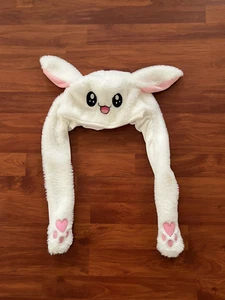 Funny Plush Rabbit Bunny Hat Cute Animals Ear Flap Moving Jumping Cap Gifts USA - Picture 1 of 1