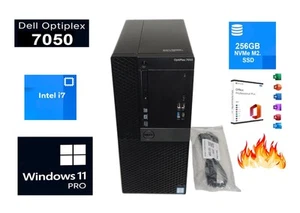 Dell Optiplex 7050 MT i7-7700 3.60GHz 16GB RAM 256GB NVMe SSD Win 11 Pro + XTRA - Picture 1 of 19