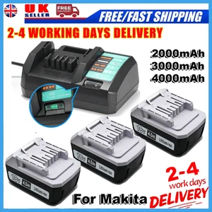 For Makita 14.4V 18V Battery 4Ah & DC18WA Charger G-Series BL1813G TD127D JV183D - Picture 1 of 25