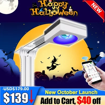 PopBloom RL120 WiFi Reef Led Aquarium Light for 24" Marine Reef Coral Grow Tank - Image 1 of 4