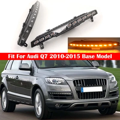 For Audi Q7 2010-2015 Base Model LED DRL Daytime Running Light Turn Signal Lamp - Image 1 of 4