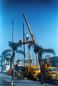 35mm Slide Vintage Image California Highway Construction Truck Trucks - Picture 1 of 3
