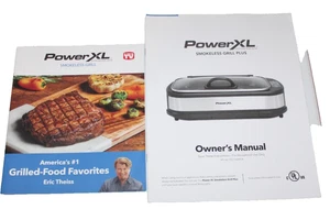 2 Power XL Smokeless Grill PG-1500FDR Manuals Owner's & Recipe TriStar Products - Picture 1 of 2