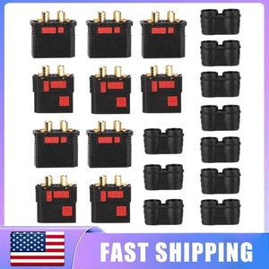 Anti-Spark Connector Set Male And Femalefor RC Lipo Battery 8MM 5 Pairs QS8-S# - Picture 1 of 8