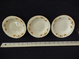 Vintage Halls Superior Autumn Leaf Jewel Tea Cereal Fruit Dessert Bowl X 3 (2899 - Picture 1 of 3