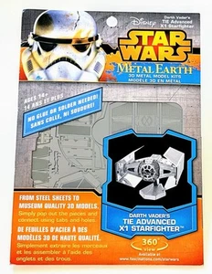 STAR WARS Darth Vader's TIE Fighter Metal Earth 3D Model Kit Disney BRAND NEW - Picture 1 of 2