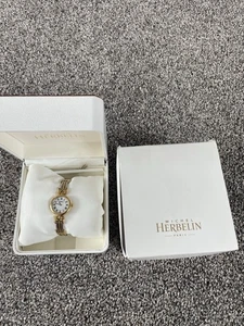 Michel Herbelin Ladies Watch Gold Plated Hardly Used In Fill Working Order - Picture 1 of 9